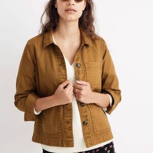 NWOT Madewell Garment-Dyed Ashwood Chore Coat in Dark Tobacco